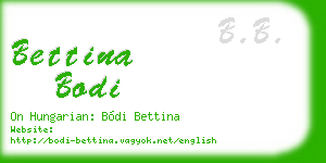 bettina bodi business card