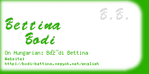 bettina bodi business card